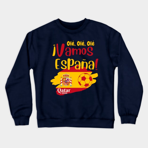 Spain Qatar World Cup 2022 Crewneck Sweatshirt by Ashley-Bee